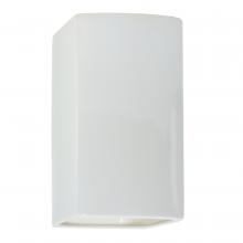 Justice Design Group CER-5950W-WHT - Large ADA Rectangle - Closed Top (Outdoor)