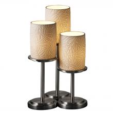 Justice Design Group POR-8797-10-BMBO-NCKL - Dakota 3-Light Table Lamp