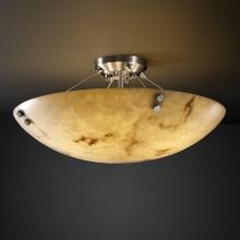 Justice Design Group FAL-9654-35-NCKL-F6 - 36" Semi-Flush Bowl w/ CONCENTRIC CIRCLES FINIALS