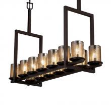 Justice Design Group FSN-8764-10-MROR-MBLK - Dakota 14-Light Bridge Chandelier (Tall)