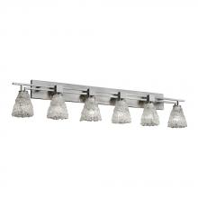 Justice Design Group GLA-8706-16-GLDC-MBLK - Aero 6-Light Bath Bar