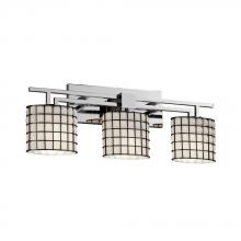 Justice Design Group WGL-8703-30-GRCB-CROM - Aero 3-Light Bath Bar