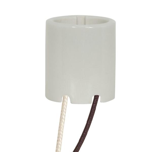 Keyless Porcelain Socket With Paper Liner; 2 Bushings; 2 Wireways; Spring Contact For 4KV; 48"