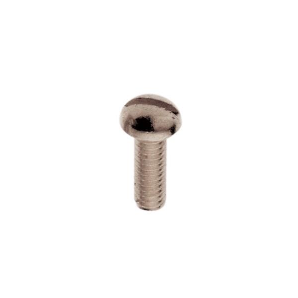 Steel Round Head Slotted Machine Screws; 8/32; 1/2" Length; Nickel Plated Finish