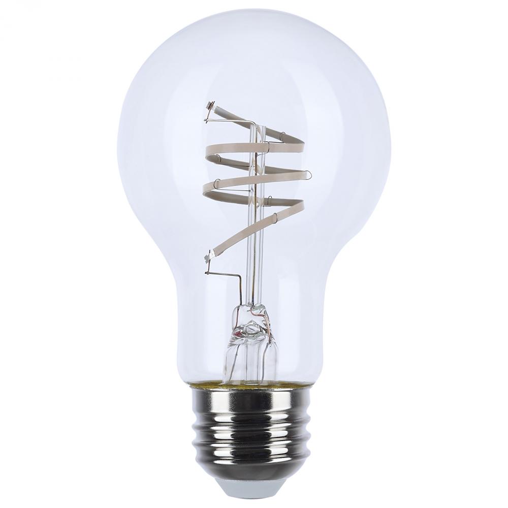 6 Watt LED; Reminiscent; Flex Gray Coil Filament; A19; Medium Base; 2700K CCT; Clear; 120 Volt