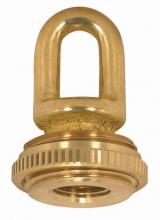Satco Products Inc. 90/1571 - 1/4 IP Cast Brass Screw Collar Loop With Ring; Fits 1" Canopy Hole; 1-1/8" Ring Diameter;
