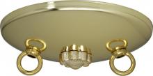 Satco Products Inc. 90/194 - Bath Swag Canopy Kit; Brass Finish; 5" Diameter; 3- 7/16" Holes; Includes Hardware; 10lbs