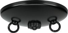 Satco Products Inc. 90/195 - Bath Swag Canopy Kit; Black Finish; 5" Diameter; 3- 7/16" Holes; Includes Hardware; 10lbs