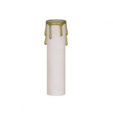 Satco Products Inc. 90/373 - 4" WHTE/GOLD DRIP STD. CANDLE