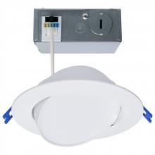 Satco Products Inc. S11879 - 14 Watt; 6"; Directional Low-Profile Downlight; CCT Selectable; 120 Volt; White Finish