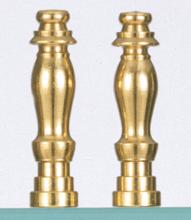 Satco Products Inc. S70/130 - 2 Finials; Brass Finish; 2"