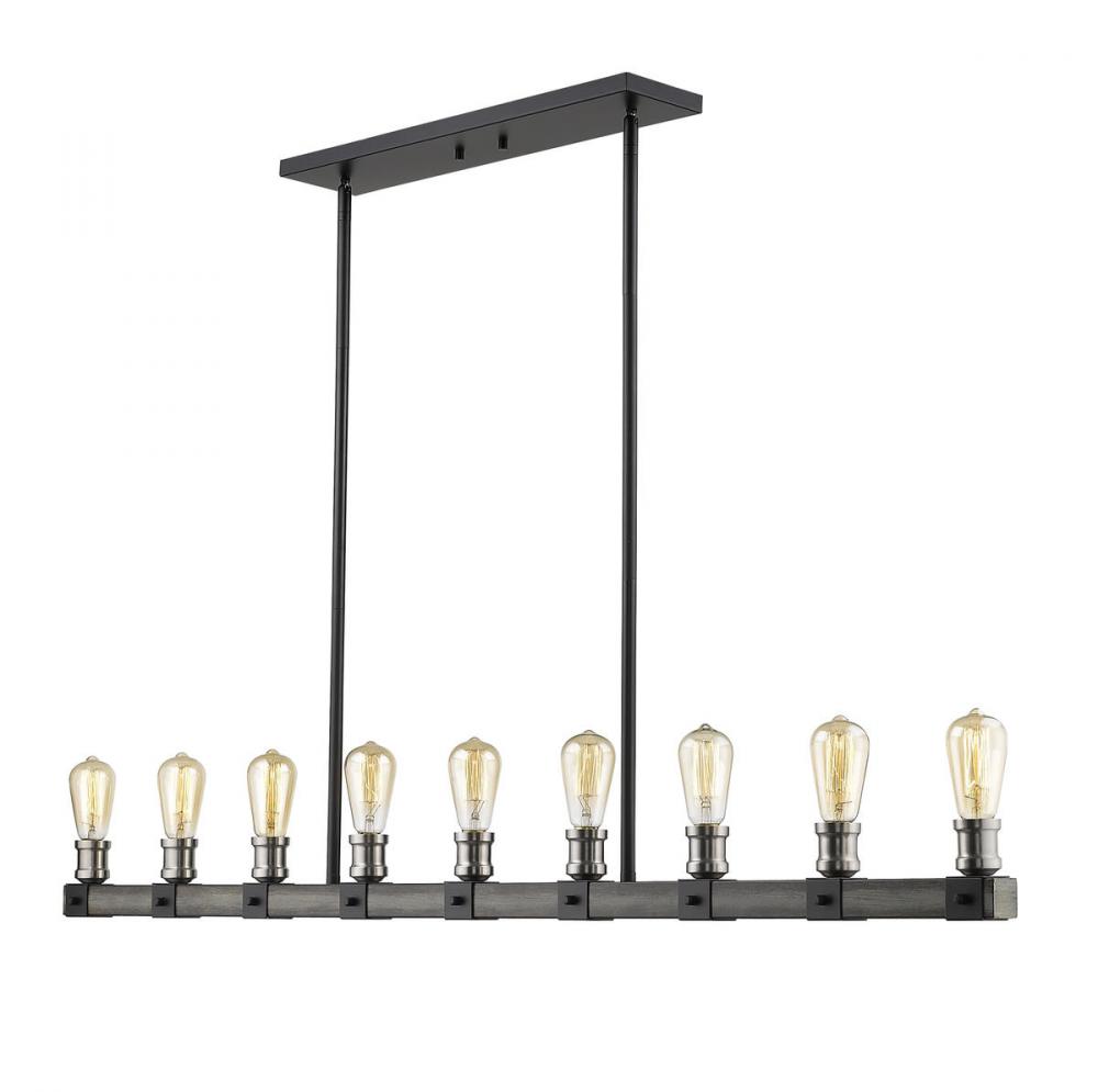 9 Light Linear Chandelier