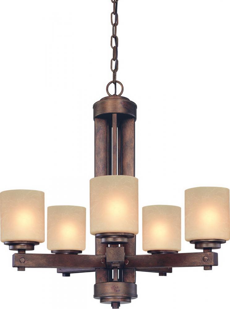 Sherwood 5Lt Chandelier Sienna