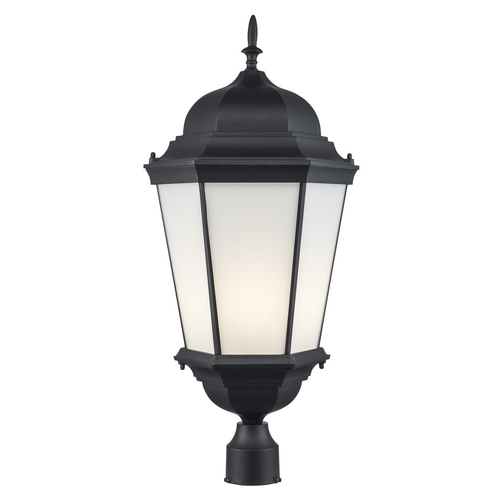 3LT POST TOP BEVELED-WH FROSTE