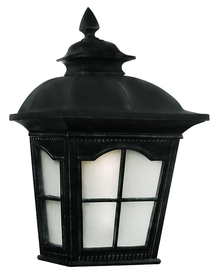 Briarwood Traditional, Water Glass and Metal, Outdoor Pocket Wall Lantern Light
