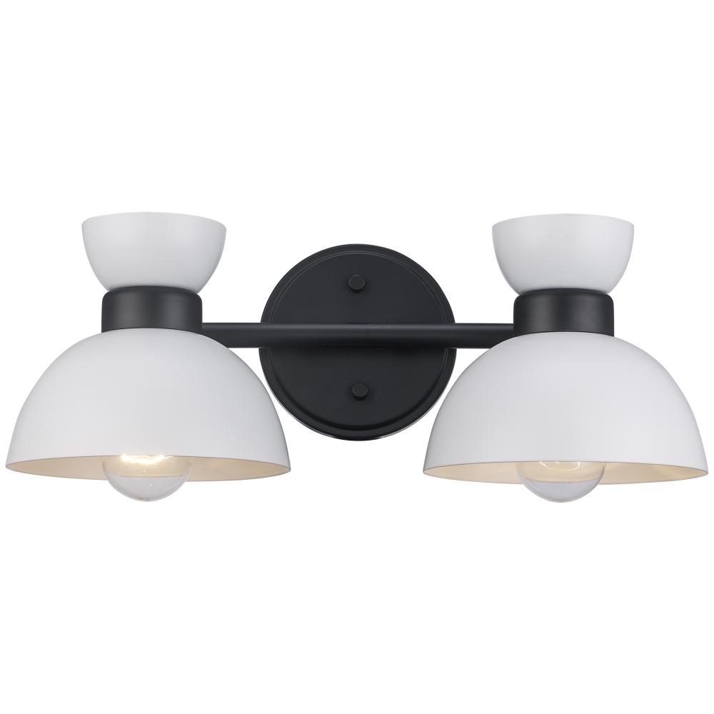 2LT VANITY-DOUBLE METAL SHADE-