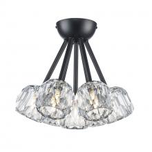 Trans Globe 11737 BK - 7LT SEMI FLSH ROSE CRYSTAL-BK