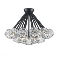 Trans Globe 11739 BK - 19LT SEMI FLSH ROSE CRYSTAL-BK