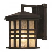 Trans Globe 4635 BK - Huntington 1-Light Craftsman Inspired Seeded Glass Wall Lantern