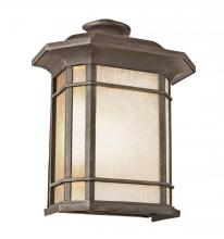 Trans Globe 5822-1 RT - San Miguel, Tea Stain Glass, Outdoor Pocket Lantern Wall Light