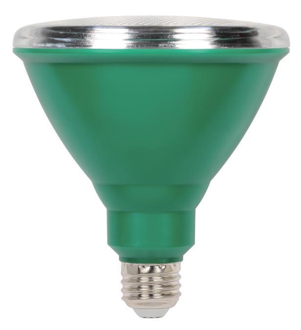 15W PAR38 Outdoor LED Green E26 (Medium) Base, 120 Volt, Box