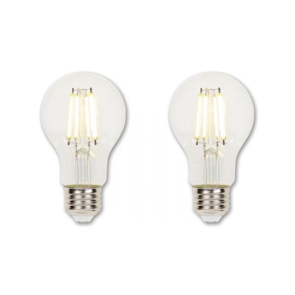 6.5W A19 Filament LED Dimmable Clear 2700K E26 (Medium) Base, 120 Volt, Box, 2-Pack