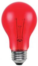 Westinghouse 0344600 - 25W A19 Incandescent Transparent Red E26 (Medium) Base, 120 Volt, Box