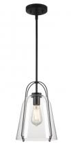 Westinghouse 6130100 - Pendant Matte Black Finish Clear Glass