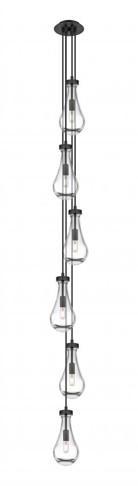 Owego - 6 Light - 7 inch - Matte Black - Multi Pendant