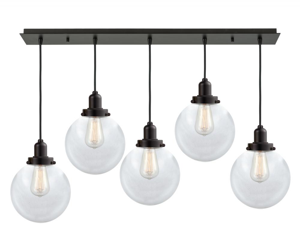 Whitney - 5 Light - 36 inch - Oil Rubbed Bronze - Cord hung - Linear Pendant