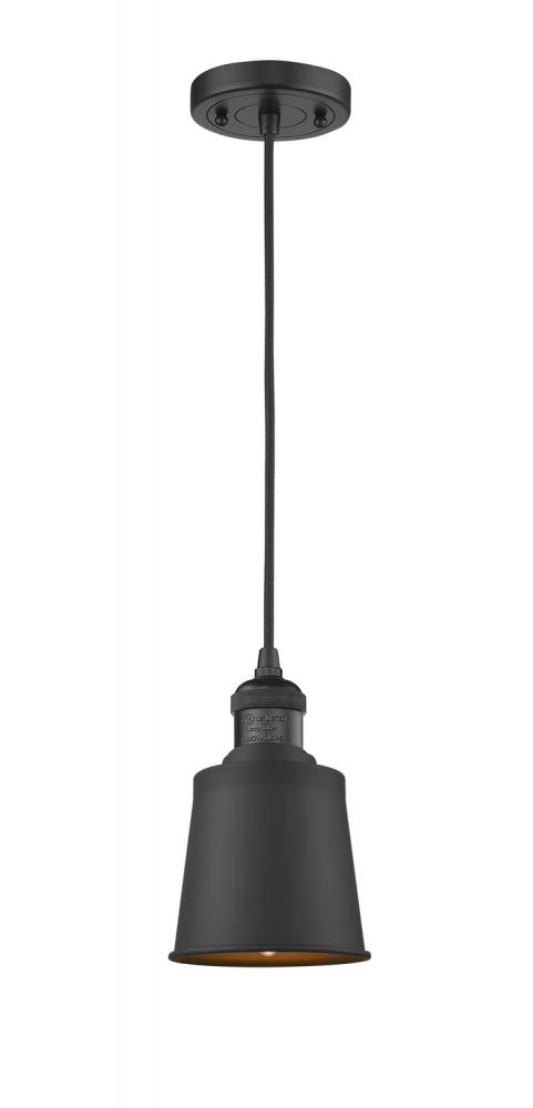 Addison - 1 Light - 5 inch - Matte Black - Cord hung - Mini Pendant