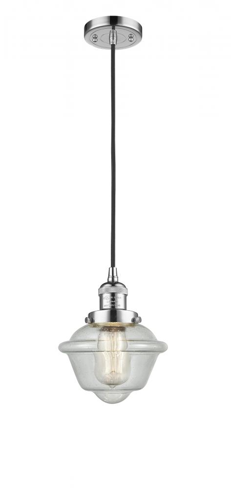 Oxford - 1 Light - 7 inch - Polished Chrome - Cord hung - Mini Pendant