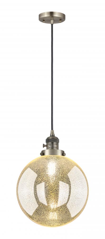 Beacon - 1 Light - 10 inch - Antique Brass - Cord hung - Mini Pendant