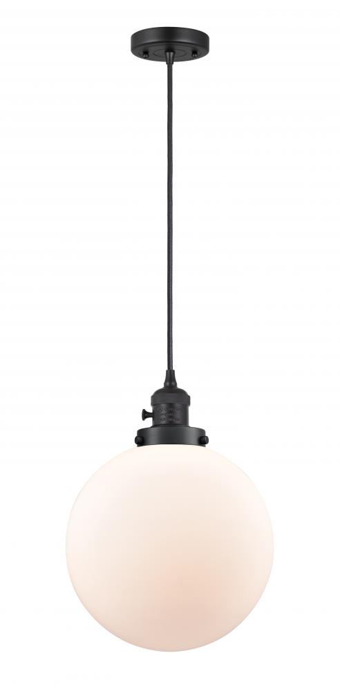 Beacon - 1 Light - 10 inch - Matte Black - Cord hung - Mini Pendant