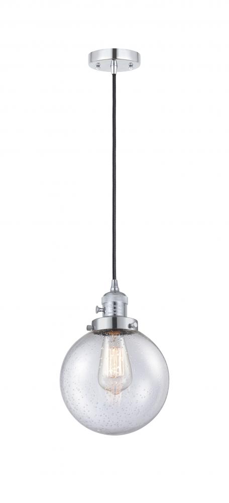 Beacon - 1 Light - 8 inch - Polished Chrome - Cord hung - Mini Pendant