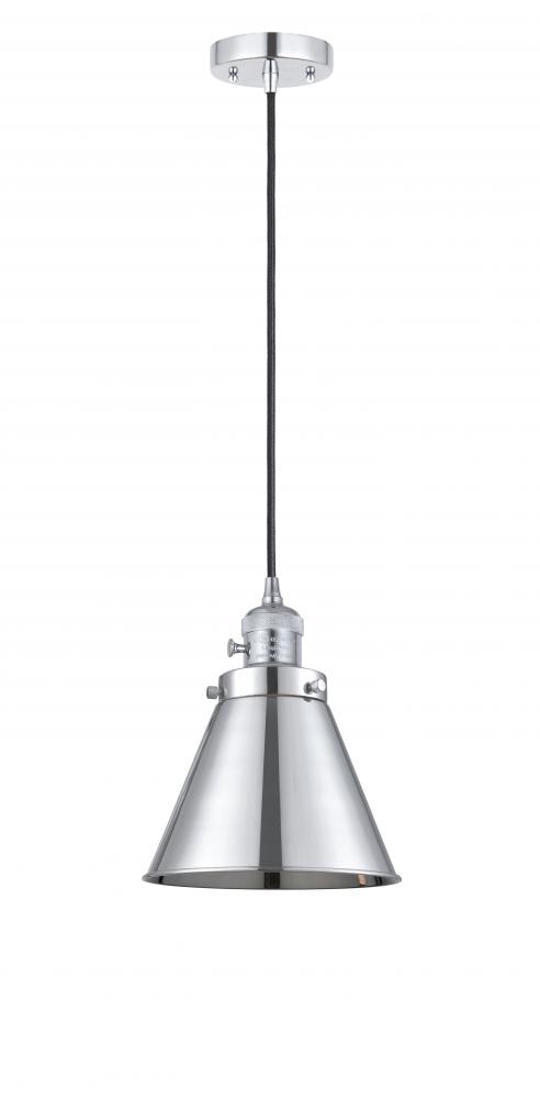 Appalachian - 1 Light - 8 inch - Polished Chrome - Cord hung - Mini Pendant