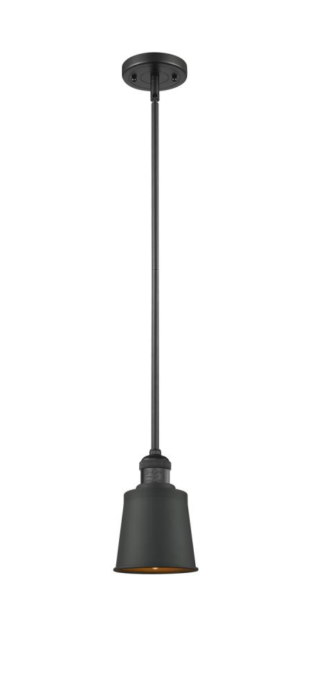 Addison - 1 Light - 5 inch - Matte Black - Stem Hung - Mini Pendant