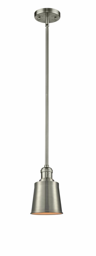 Addison - 1 Light - 5 inch - Brushed Satin Nickel - Stem Hung - Mini Pendant