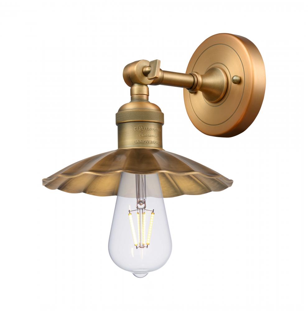 Scallop - 1 Light - 8 inch - Brushed Brass - Sconce