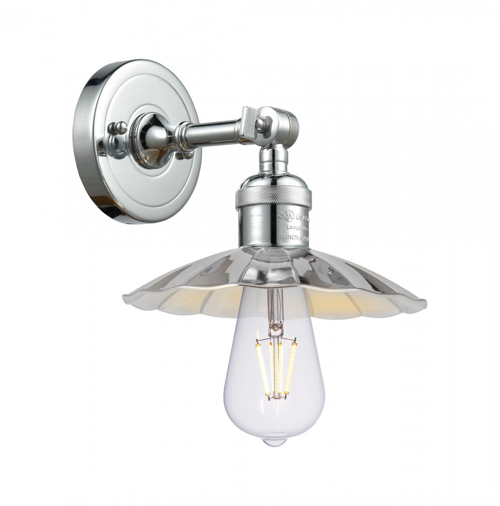 Scallop - 1 Light - 8 inch - Polished Chrome - Sconce