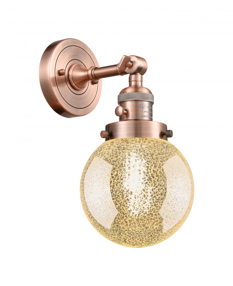 Beacon - 1 Light - 6 inch - Antique Copper - Adjustable Sconce