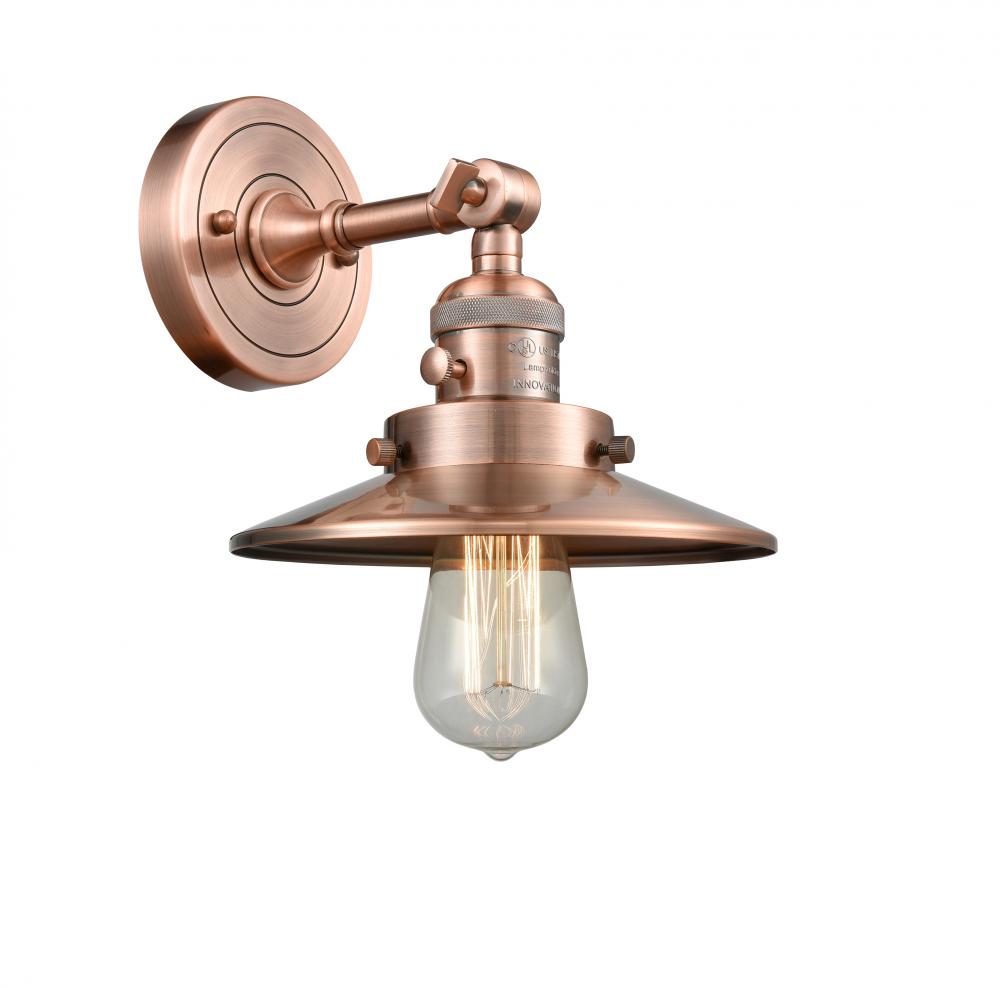 Railroad - 1 Light - 8 inch - Antique Copper - Sconce