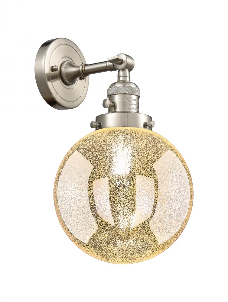Beacon - 1 Light - 8 inch - Brushed Satin Nickel - Adjustable Sconce