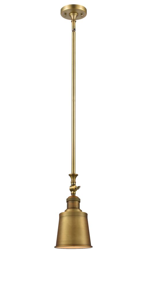 Addison - 1 Light - 5 inch - Brushed Brass - Stem Hung - Mini Pendant