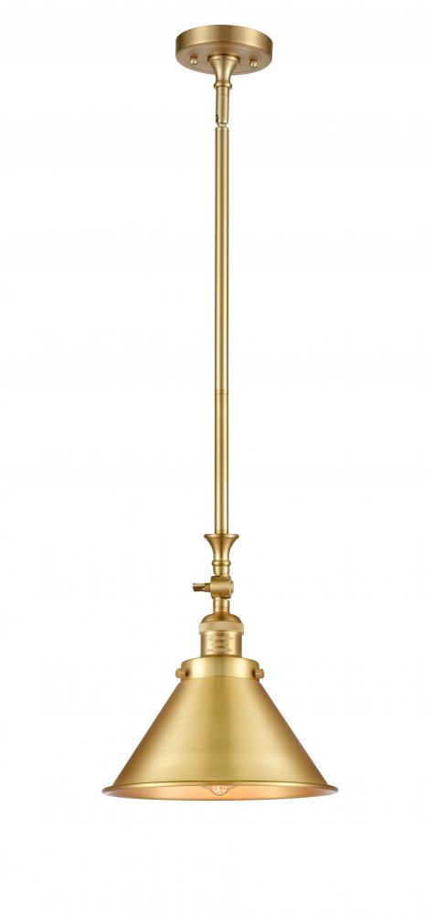 Briarcliff - 1 Light - 10 inch - Satin Gold - Stem Hung - Mini Pendant