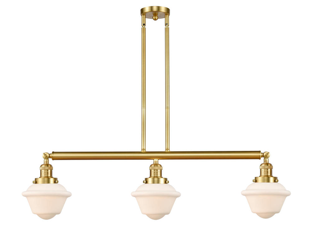 Oxford - 3 Light - 40 inch - Satin Gold - Stem Hung - Island Light