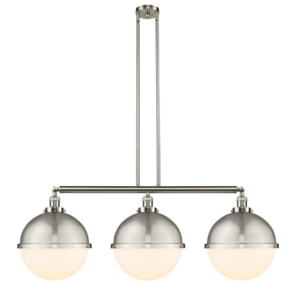 Hampden - 3 Light - 45 inch - Brushed Satin Nickel - Stem Hung - Island Light