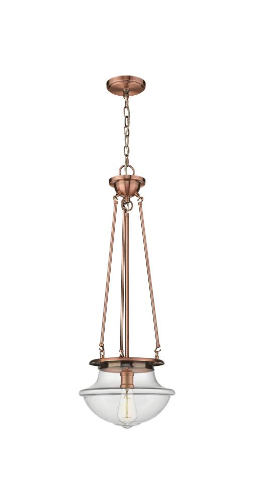 Oxford - 1 Light - 12 inch - Antique Copper - Pendant