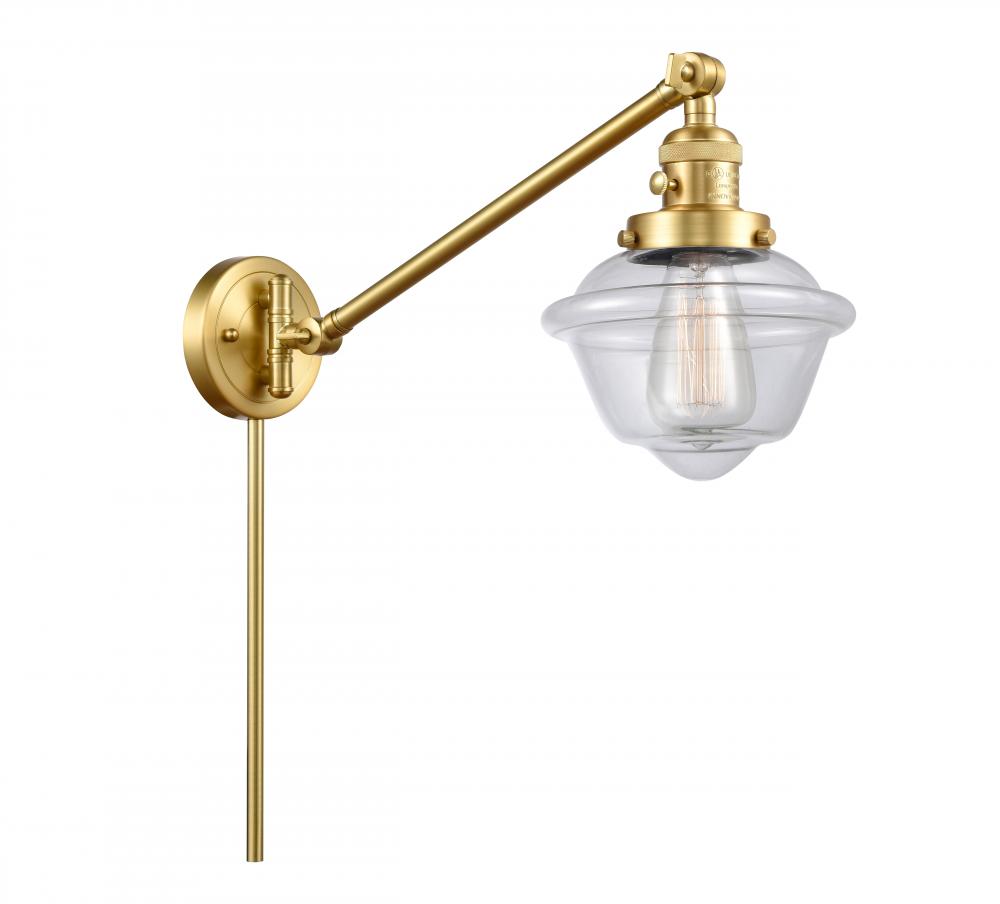 Oxford - 1 Light - 8 inch - Satin Gold - Swing Arm