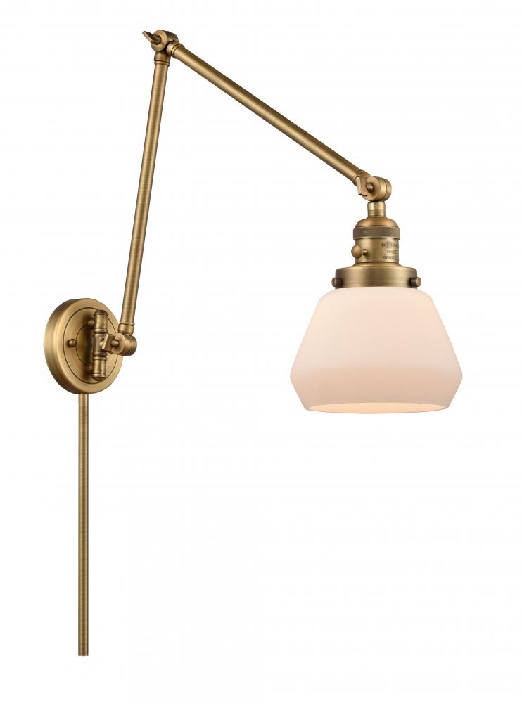 Fulton - 1 Light - 8 inch - Brushed Brass - Swing Arm